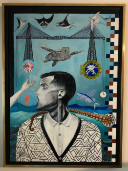 Contemporary work named « Stromae 3 ( L’habitant des profondeurs ) ... », Created by FRANK