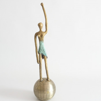 Contemporary work named « Championne de pétanque (n° 77) », Created by DIDIER FOURNIER