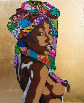 Contemporary work named « Femme au turban - Charm WAX », Created by SORI