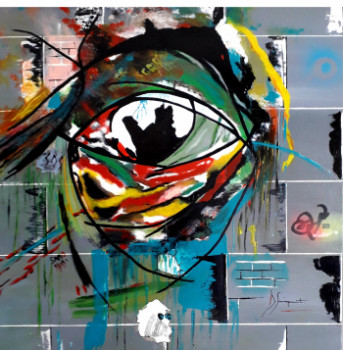 Named contemporary work « Street eye », Made by SERVIGN'ART