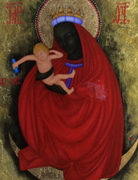 Named contemporary work « 627.   Vierge à la Lune », Made by IVE FONTAINE