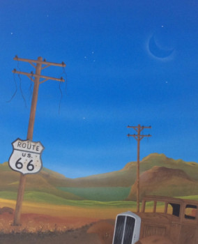 Named contemporary work « 622.   Route 66 », Made by IVE FONTAINE