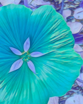 Named contemporary work « Fleur PopArt », Made by LAURENCE V