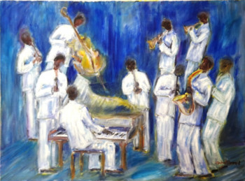 Named contemporary work « Jazz en Bleu », Made by POMMEZ