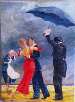 Named contemporary work « D'après Vettriano », Made by POMMEZ