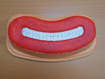 Named contemporary work « Bouche de Clown Rouge », Made by CAMSO LEI