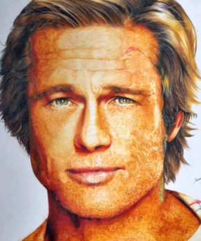 Contemporary work named « Brad Upon a Time... in Hollywood », Created by SCOTTY_ARTIST