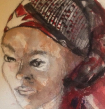 Contemporary work named « Jeune Fille au Turban », Created by LAFFILLé