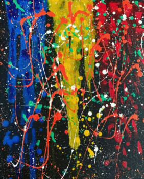 Contemporary work named « Défouloir », Created by NG_ABSTRAIT_PAINT