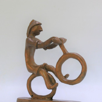 Contemporary work named « Cycliste (n° 164) », Created by DIDIER FOURNIER
