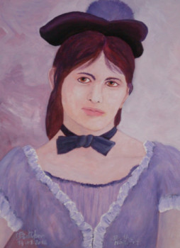 Named contemporary work « Portrait de Berthe Morisot », Made by MICHEL BOETTCHER