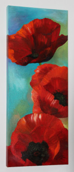 Named contemporary work « Coquelicots mix », Made by MYRIAM LAKRAA (EI)