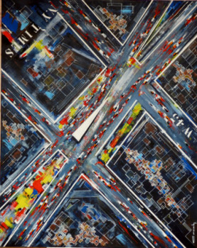 Contemporary work named « TIMES SQUARE », Created by CHRISTIAN CACALY