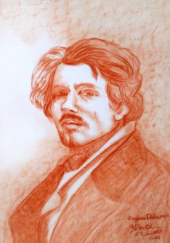 Contemporary work named « Eugène Delacroix », Created by MICHEL BOETTCHER