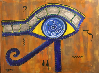 Named contemporary work « oeil d'Horus 1 », Made by ASZOOM