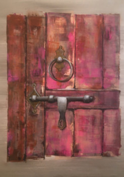 Contemporary work named « Porte Rose », Created by ASZOOM