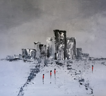 Named contemporary work « La ville mystère », Made by FELJAZZ