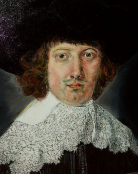 Named contemporary work « "Portrait Rembrandt de Maerten Soolmans"1636 », Made by MICHEL