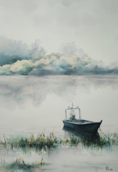Contemporary work named « Barque, baie de Pommelin », Created by VAL.H