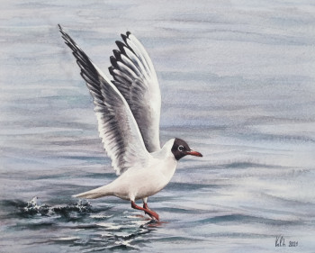 Contemporary work named « La Mouette », Created by VAL.H
