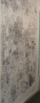 Named contemporary work « faces and names », Made by DAVID SROCZYNSKI