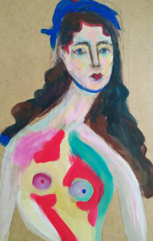 Named contemporary work « Femme abstraite », Made by MARINA DESPORTES