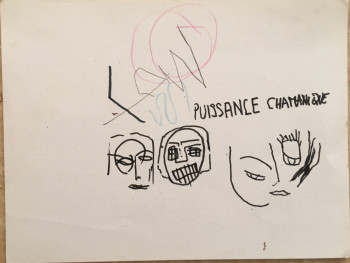 Named contemporary work « puissance chamanique (d'une voix trés fatiguée) », Made by DAVID SROCZYNSKI