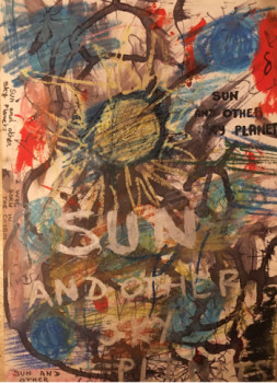 Named contemporary work « sun and other sky planets », Made by DAVID SROCZYNSKI