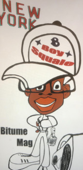 Named contemporary work « Bboy squale », Made by GO SQUALE