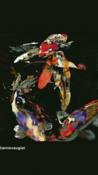 Contemporary work named « Koï », Created by ANNE VAUGIER DUMOUCHEL