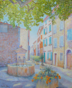 Contemporary work named « Place Saint André à Pignans (Var) », Created by AMALIA MEREU