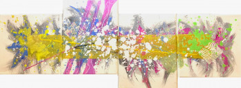 Contemporary work named « Peinture abstraite acrylique décorative Haïky », Created by FLORENCE FéRAUD-AIGLIN
