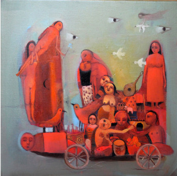 Named contemporary work « Le Voyage des migrants », Made by PATRASCU