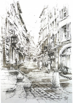 Contemporary work named « Genève, Grande-Rue », Created by KOEN DE WEERDT