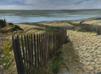 Named contemporary work « on a marché sur la dune », Made by CORINNE QUIBEL