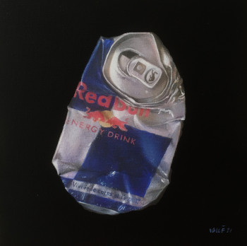 Contemporary work named « Crushed Red Bull can », Created by DIDIER VALLé