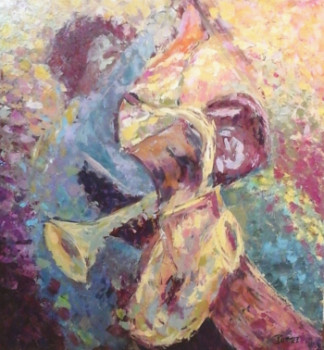 Named contemporary work « Le sax et la trompette », Made by POMMEZ
