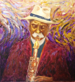 Named contemporary work « Le vieux sax », Made by POMMEZ