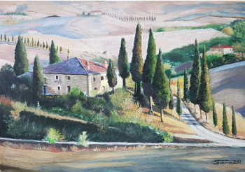Named contemporary work « Toscana », Made by CLAUDIU TUDORAN