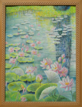 Named contemporary work « Les lotus de Trets », Made by AMALIA MEREU