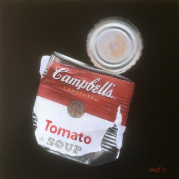 Contemporary work named « Crushed Campbell's can », Created by DIDIER VALLé