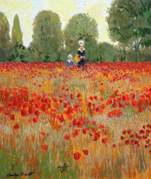 Contemporary work named « Les coquelicots », Created by CLAUDE « MONNET »