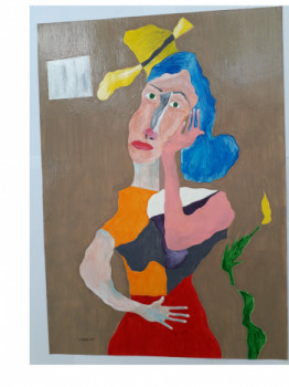 Named contemporary work « La femme au chapeau », Made by ANAQUINT