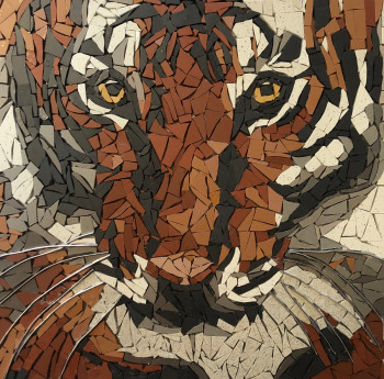 Contemporary work named « Tigre », Created by SHASHALIMAR