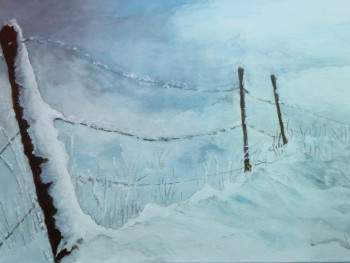 Named contemporary work « la neige », Made by MICHELE LEDOUX