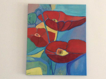 Named contemporary work « Les coquelicots », Made by JOUANNET.M
