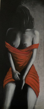 Named contemporary work « La femme en rouge », Made by DAMOIZEAU