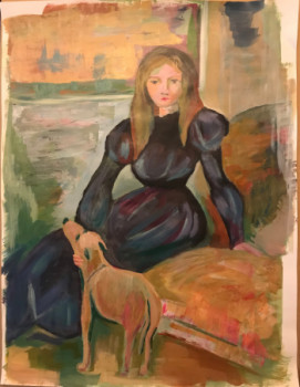 Named contemporary work « Femme au chien », Made by TEDA