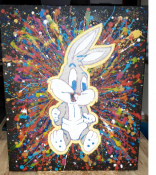 Named contemporary work « Baby bugs bunny », Made by FLOCO