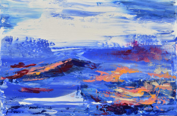 Named contemporary work « Paradis bleu », Made by HéLèNE ZENATTI